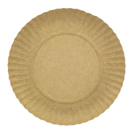 Paper Plate Round Shape Kraft 23cm 255g/m2 (600 Units)