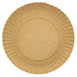 Paper Plate Round Shape Kraft 25cm 255g/m2 (800 Units)