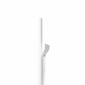 Paper Straw Straight White Wrapped Ø0,6cm 19,7cm (3000 Units)