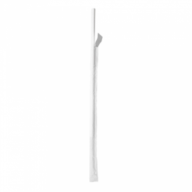 Paper Straw Straight White Wrapped Ø0,6cm 19,7cm (3000 Units)