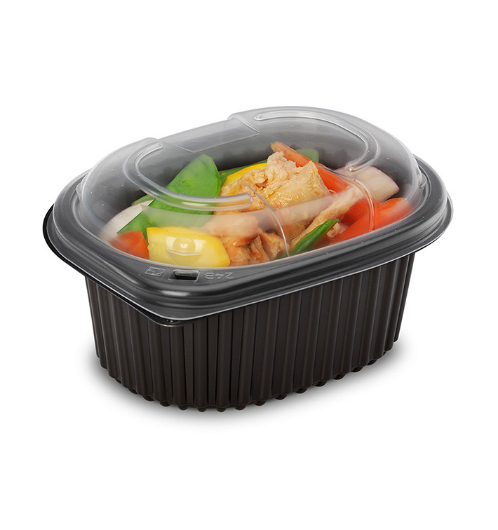 Plastic Container PP Rectangular Shape 450ml 14,2x11,1x6cm (640 Units)