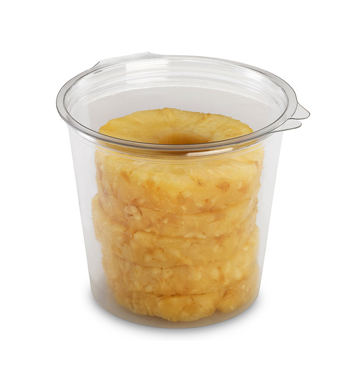 Plastic Container Apet Round Shape Transparente 1000ml O13 4cm 18 Units