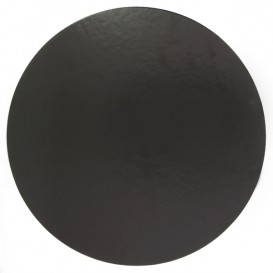 Paper Cake Circle Black 22cm (100 Units) 