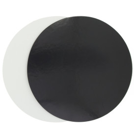 Paper Cake Circle Black and White 29cm (100 Units)  
