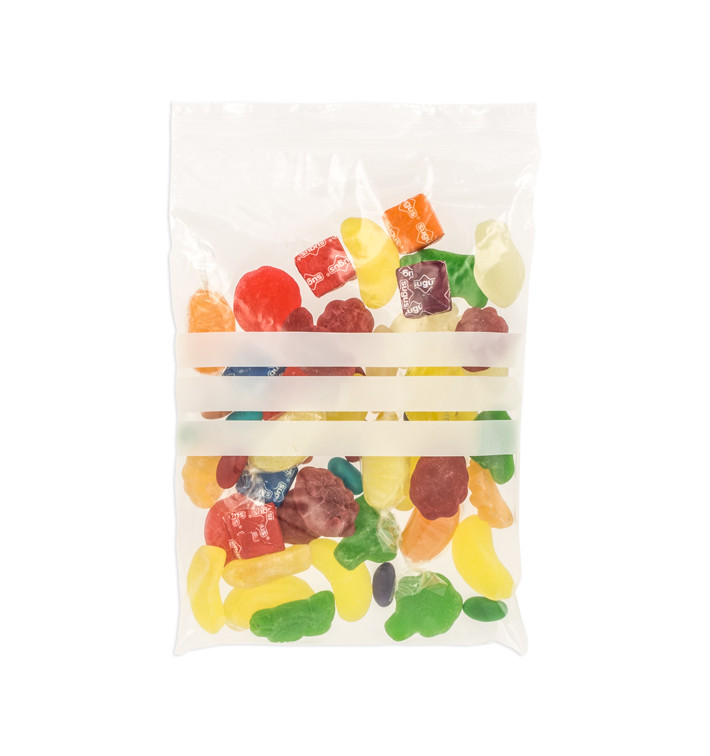 Plastic Zip Bag Autoseal Write-On Block 16x22cm G-160 (100 Units) Plastic Zip Bag Autoseal Write-On Block 16x22cm G-160 (100 Units)