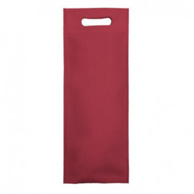 Non-Woven Bag with Die-cut Handles Burgundy 17+10x40cm (200 Units)