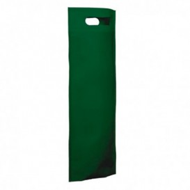 Non-Woven Bag with Die-cut Handles Green 17+10x40cm (25 Units)