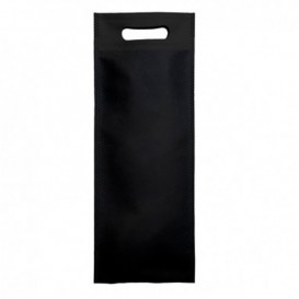 Non-Woven Bag with Die-cut Handles Black 17+10x40cm (200 Units)