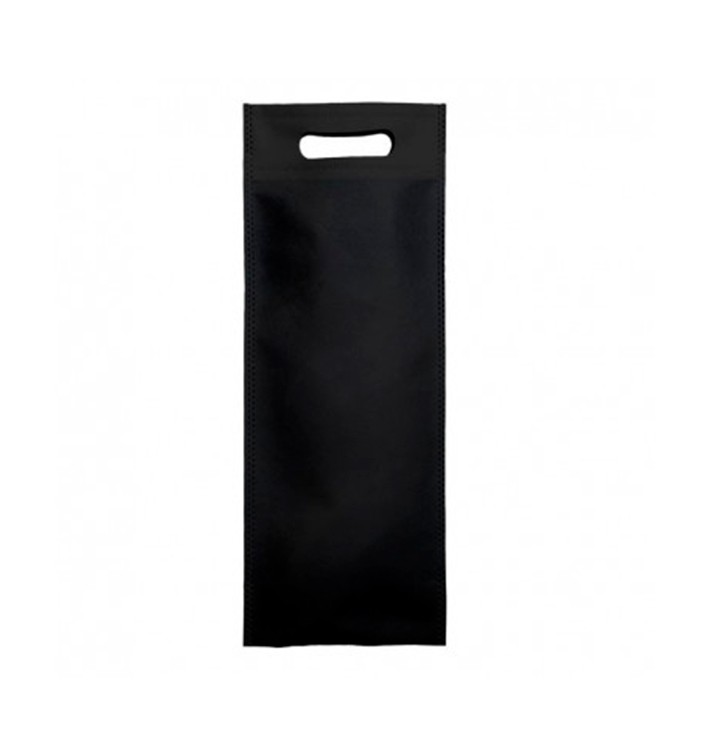 Non-Woven Bag with Die-cut Handles Black 17+10x40cm (200 Units)