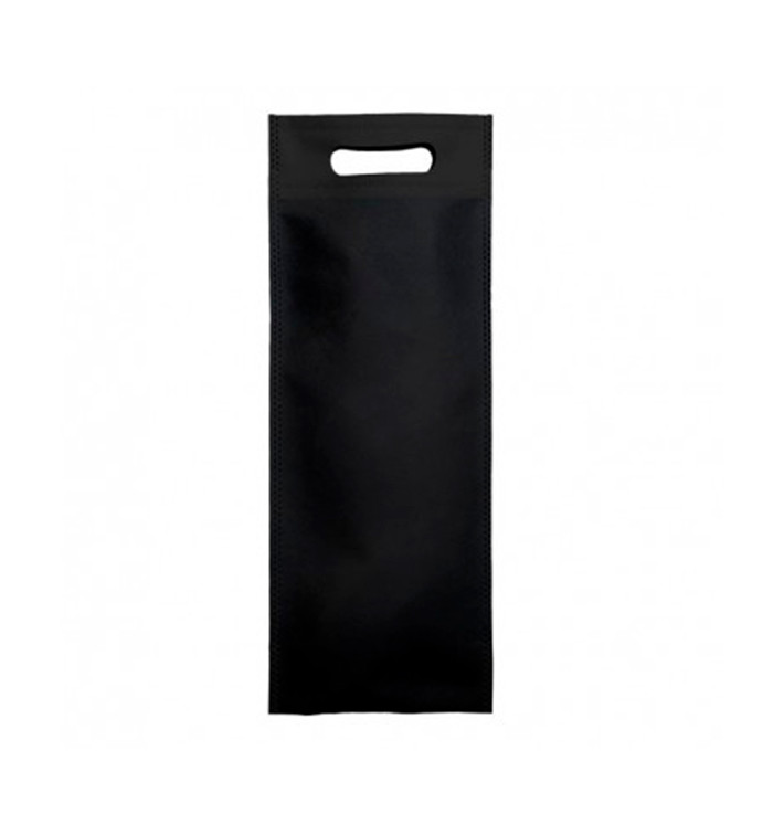 Non-Woven Bag with Die-cut Handles Black 17+10x40cm (200 Units) Non-Woven Bag with Die-cut Handles Black 17+10x40cm (200 Units)