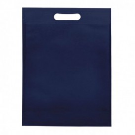 Non-Woven Bag with Die-cut Handles Navy Blu 30+10x40cm (200 Units)
