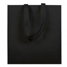 Non-Woven Bag with Short Handles Black 38x42cm (25 Units)