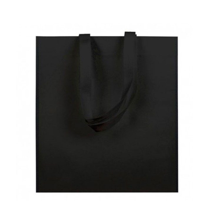 Non-Woven Bag with Short Handles Black 38x42cm (25 Units)