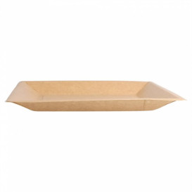 Paper Plate Biocoated Natual Square 18cm (20 Units) 