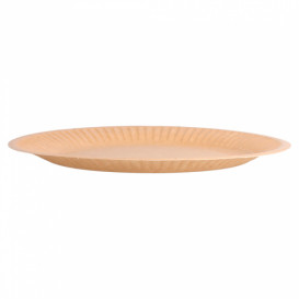 Paper Plate Biocoated Natural Relief 18 cm (20 Units) 