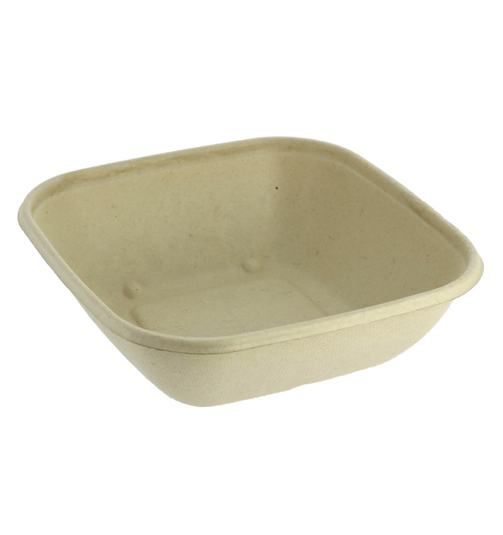 Sugarcane Bowl PLA 500ml 17x17x5cm (75 Units) Sugarcane Bowl PLA 500ml 17x17x5cm (75 Units)