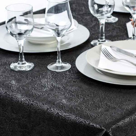 Non-Woven PLUS Tablecloth Black 120x120cm (150 Units) 