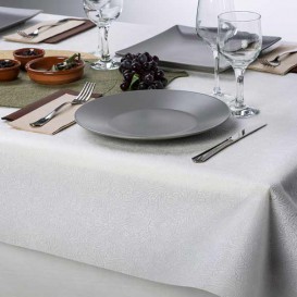 Non-Woven PLUS Tablecloth White 120x120cm (150 Units) 