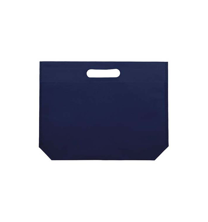 Non-Woven Bag with Die-cut Handles Electric Blu 34+8x26cm (200 Units)