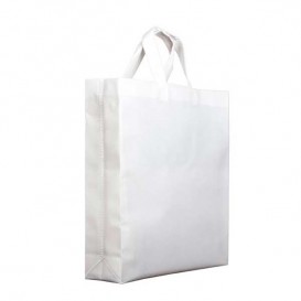 Non-Woven PREMIUM Bag with Short Handles White 25+10x30cm (25 Units)