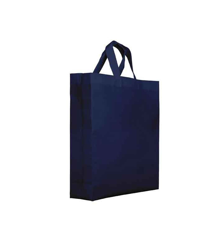 Non-Woven PREMIUM Bag with Short Handles Navy Blu 25+10x30cm (25 Units) Non-Woven PREMIUM Bag with Short Handles Navy Blu 25+10x30cm (25 Units)