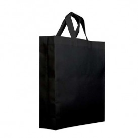 Non-Woven PREMIUM Bag with Short Handles Black 25+10x30cm (200 Units)