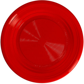 Plate PLA Flat Red Ø22 cm (375 Units)
