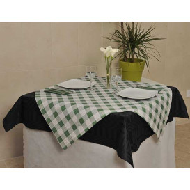 Pre-Cut Paper Tablecloth Green Checkers 40g 1,2x1,2m (300 Units)  
