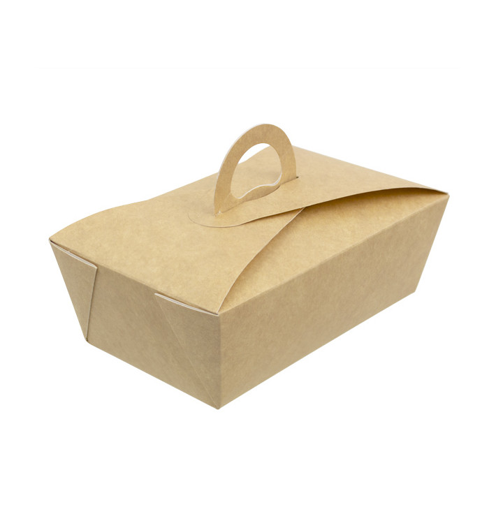 American Box with handles "Doggy Bag" Kraft 16x9,5x6cm (200 Units) American Box with handles "Doggy Bag" Kraft 16x9,5x6cm (200 Units)