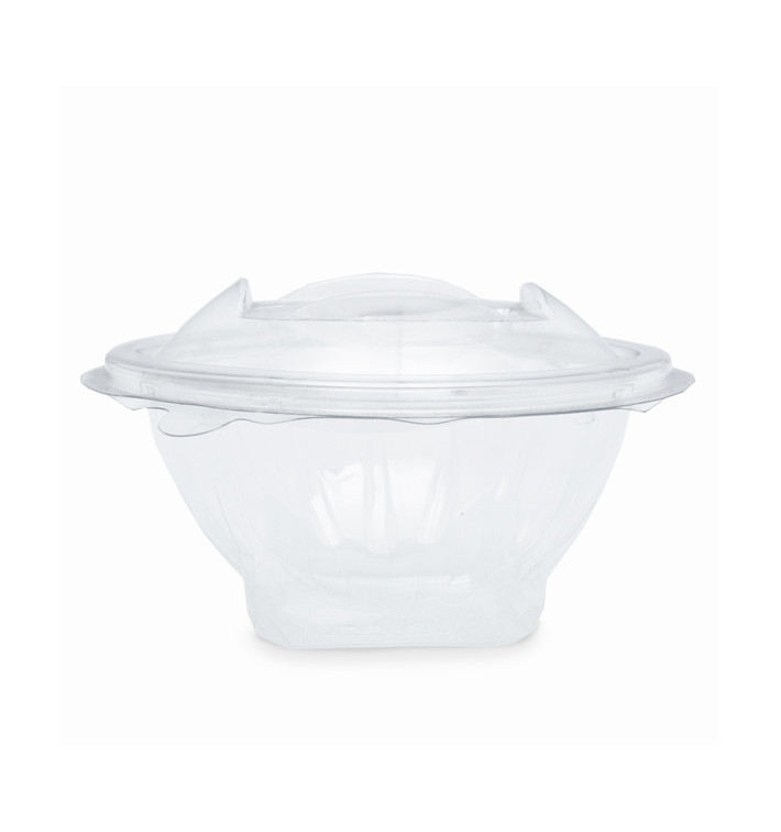 Plastic Salad Bowl APET Round shape Transparente 150ml Ø12cm (21 Units) Plastic Salad Bowl APET Round shape Transparente 150ml Ø12cm (21 Units)