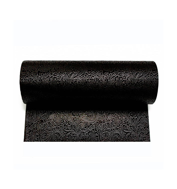 Non-Woven PLUS Tablecloth Roll Black 0,4x50m P30cm (1 Unit) 