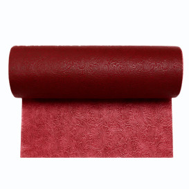 Non-Woven PLUS Tablecloth Roll Burgundy 0,4x50m P30cm (6 Units) 