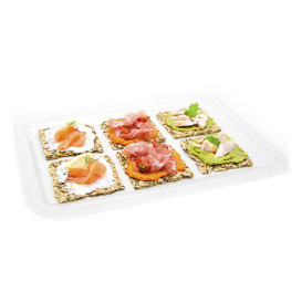 Plastic Tray RPET Transparent 35x24cm (10 Units)