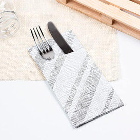 Pocket Fold Paper Napkins Barlovento Black 40x40cm (960 Units) 