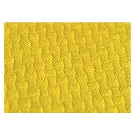 Pre-Cut Paper Tablecloth Yellow 40g 1,2x1,2m (300 Units) 