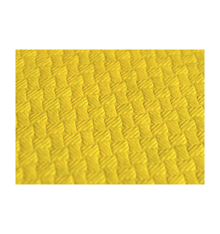 Pre-Cut Paper Tablecloth Yellow 40g 1,2x1,2m (300 Units) Pre-Cut Paper Tablecloth Yellow 40g 1,2x1,2m (300 Units)