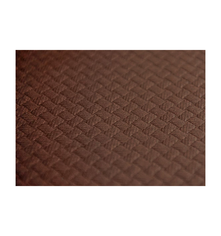 Pre-Cut Paper Tablecloth Brown 40g 1,2x1,2m (300 Units) Pre-Cut Paper Tablecloth Brown 40g 1,2x1,2m (300 Units)