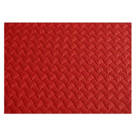 Pre-Cut Paper Tablecloth Red 40g 1,2x1,2m (300 Units) 