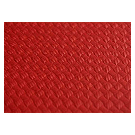 Pre-Cut Paper Tablecloth Red 40g 1,2x1,2m (300 Units) 