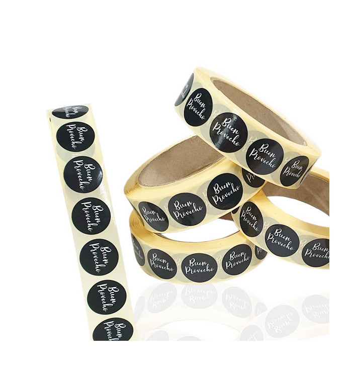 Roll with Circular Adhesive "Buen Provecho" Ø2,5cm (1000 Units) Roll with Circular Adhesive "Buen Provecho" Ø2,5cm (1000 Units)