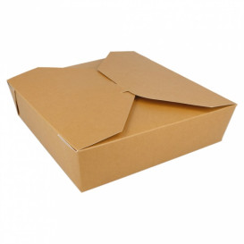 Paper Take-out Container "American" Natural 21,7x21,7x6cm 2910ml (35 Units) 