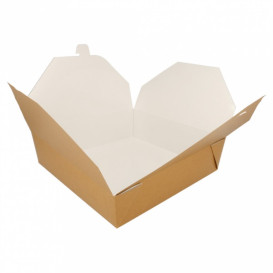 Paper Take-out Container "American" Natural 21,7x21,7x6cm 2910ml (35 Units) 