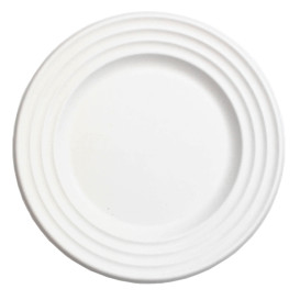 Sugarcane Plate Premium Wave White Ø18cm (600 Units) 