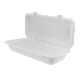 Thermoform Hinged Lid To Go Food Container Hamburger French Fries