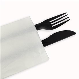Paper Cutlery Envelopes with Napkin White (125 Units)