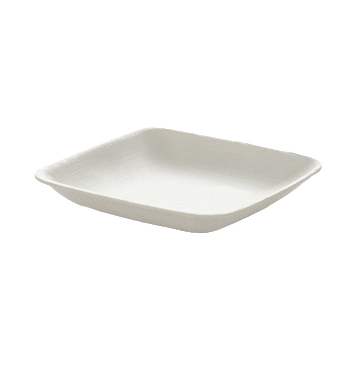 Sugarcane Mini Plate Square Shape White 6,5x6,5 cm (50 Units) Sugarcane Mini Plate Square Shape White 6,5x6,5 cm (50 Units)