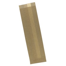Paper Baguette Bag Grease-Proof Opened Kraft 9+5x32cm (250 Units) 