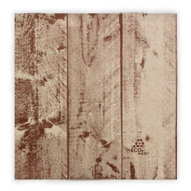 Paper Napkin Double Point "Wood" Kraft 40x40cm (600 Units) 