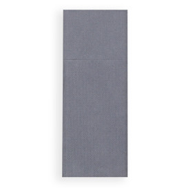 Pocket Fold Paper Napkins Grey 30x40cm (30 Units) 