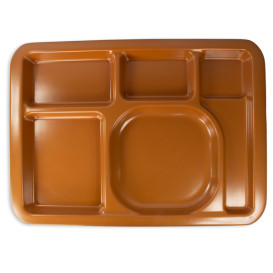 Plastic Compartment Tray Hard Chocolate 5C 47x35cm (1 Unit) 